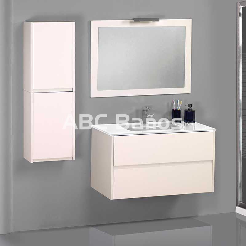 Mueble de baño suspendido con 2 cajones. Serie Momo